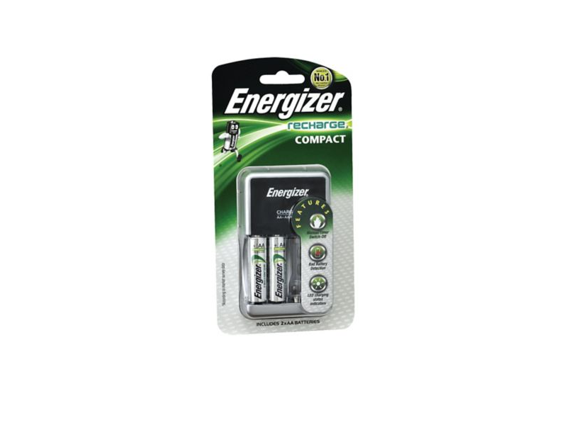 Energizer Compact Rechargeable Charger With 4 AA Battery