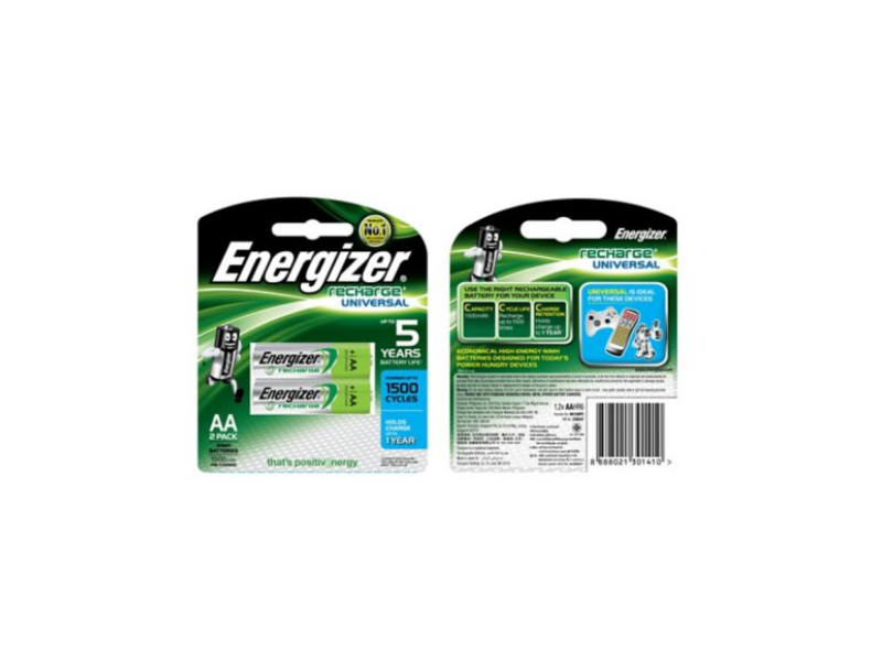 Energizer HR15 AA Recharge Batteries - Pack of 2