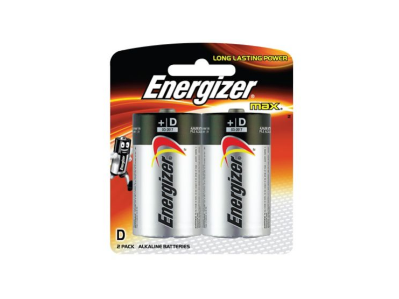Energizer Max D LR20 Alkaline Battery - Pack of 2