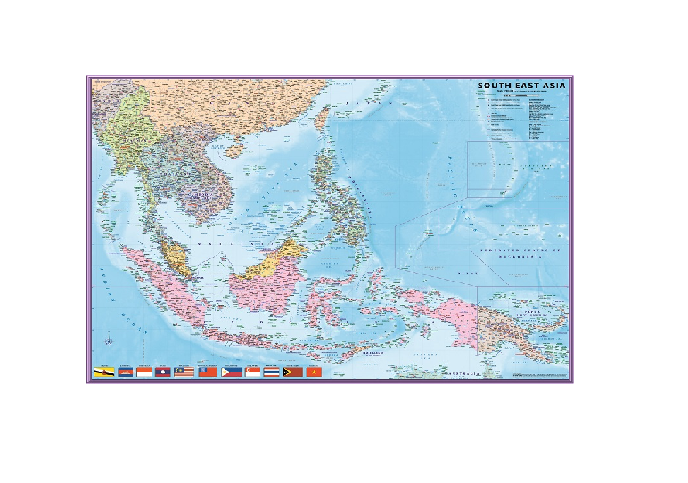 WRITEBEST MAP OF SOUTH EAST ASIA