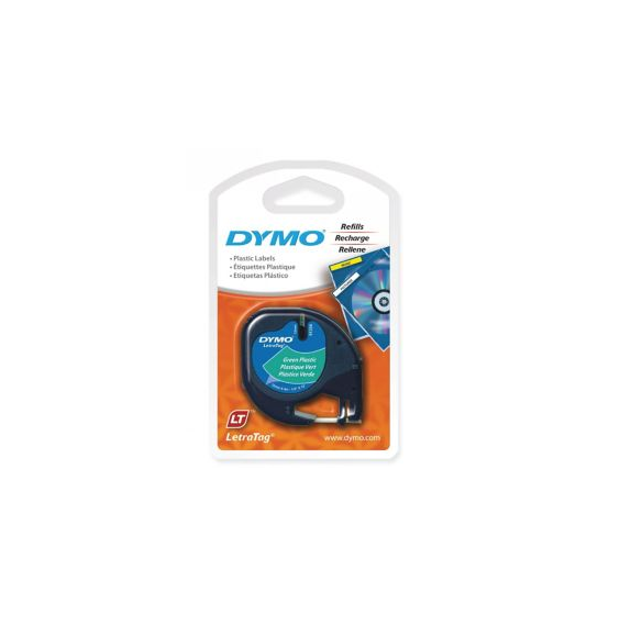 Dymo LetraTag Coloured Plastic Tapes Green