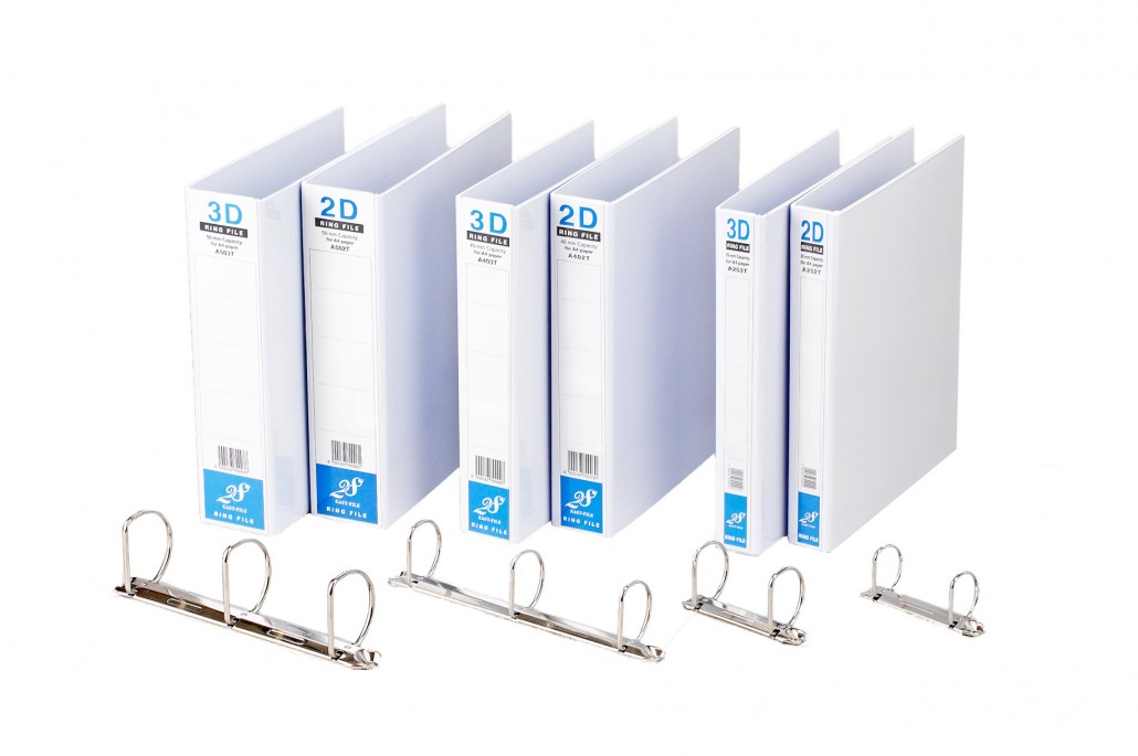 EASTFILE A4 PVC Glue on Colour Ring File with Full Transparent