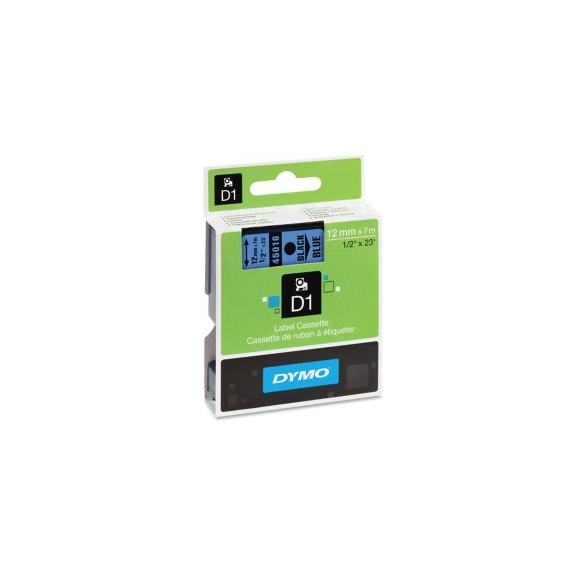 Dymo D1 Label Tapes Black/Blue 12mm