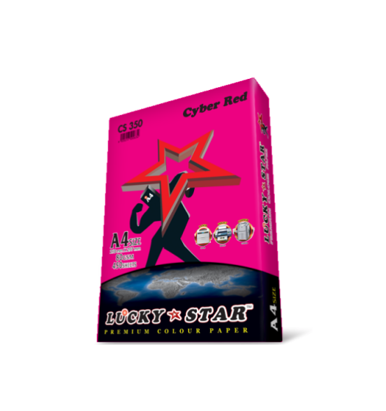LUCKYSTAR PREMIUM COLOUR PAPER CYBER RED